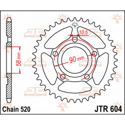 Задно зъбчато колело JTR604.40