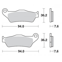 Спирачни накладки MOTO-MASTER BRAKE PAD CERAMIC BMW R NINE T ABS 23