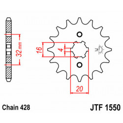Предно зъбчато колело JTF1550.15