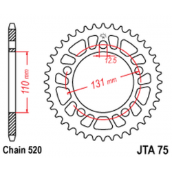 Задно зъбчато колело JTA75.45BLK Задно зъбчато колело JTA75.45BLK
