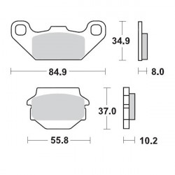 Спирачни накладки MOTO-MASTER MM BRAKEPAD KAWASAKI KSF 250 2X4 04