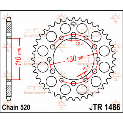 Задно зъбчато колело JTR1486.44