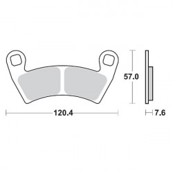 Спирачни накладки MOTO-MASTER BRAKE PAD SINTER ATV NITR POLARIS RANGER XP 1000 CREW-6 4X4 23 Спирачни накладки MOTO-MASTER BRAKE PAD SINTER ATV NITR POLARIS RANGER XP 1000 CREW-6 4X4 23