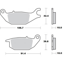 Спирачни накладки MOTO-MASTER BRAKE PAD CERAMIC HONDA Z 125 ABS 23