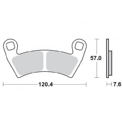 Спирачни накладки MOTO-MASTER BRAKE PAD SINTER ATV NITR POLARIS	RANGER 500 EFI 4X4 22