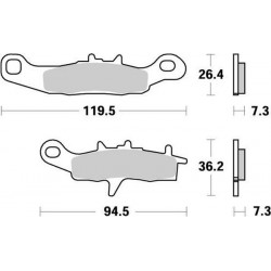 Спирачни накладки MOTO-MASTER Nitro Brake Pads KX 85 / RM 85
