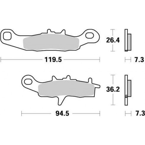 Спирачни накладки MOTO-MASTER Nitro Brake Pads KX 85 / RM 85 Спирачни накладки MOTO-MASTER Nitro Brake Pads KX 85 / RM 85