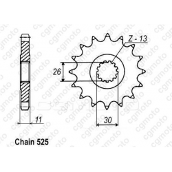 Комплект верига и пиньони REGINA YAMAHA TDM900 02-10