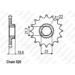 Комплект верига и пиньони REGINA YAMAHA XJ600S DIVERSION 91-02