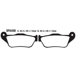 Накладки за мотор EBC SFA ORG SCOOTER SFA430 Накладки за мотор EBC SFA ORG SCOOTER SFA430