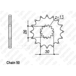 Комплект верига и пиньони REGINA TRIUMPH  TIGER 1050 07-08