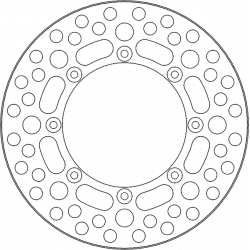 Заден спирачен диск MOTO-MASTER BRAKE DISC VINT REAR KAWASAKI KX 500 D 86-88