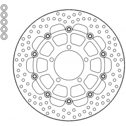 Спирачен диск MOTO-MASTER BRAKE ROTOR FLOAT ROUND KAWASAKI ZX-10 R 1000 ABS