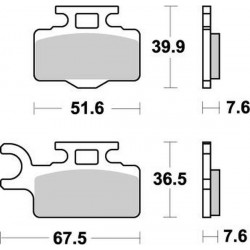 Спирачни накладки MOTO-MASTER MOTOMASTER BRAKEPAD NITRO KX 65 A.