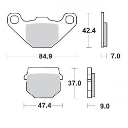 Спирачни накладки MOTO-MASTER BRAKE PAD CERAMIC APRILIA	RX 125 ABS 23