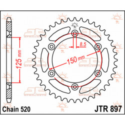 Задно зъбчато колело JTR897.53 Задно зъбчато колело JTR897.53