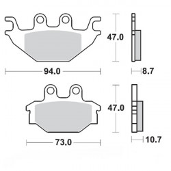 Спирачни накладки MOTO-MASTER BRAKE PAD CERAMIC YAMAHA MT-125 ABS 19