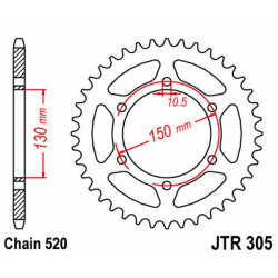 Задно зъбчато колело JTR305.46