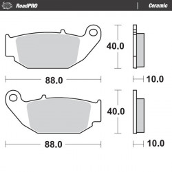 Спирачни накладки MOTO-MASTER BRAKE PAD CERAMIC HONDA CRF 300 L ABS 23