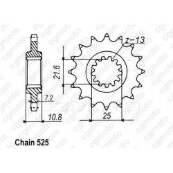 Комплект верига и пиньони REGINA YAMAHA TDM850 96-98
