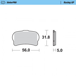 Спирачни накладки MOTO-MASTER BRAKE PAD SINTER RACING HONDA MONTESA COTA 301 RR 21 Спирачни накладки MOTO-MASTER BRAKE PAD SINTER RACING HONDA MONTESA COTA 301 RR 21