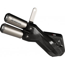 Изпускателна система SLIP-ON LINE dual muffler titanium AKRAPOVIC S-D9SO18-HIFFT