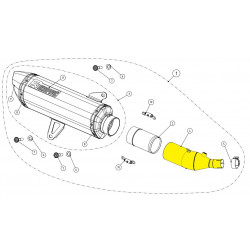 Свързваща тръба от неръждаема стомана AKRAPOVIC L-Y3SO3