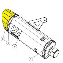Крайна капачка комплект titanium AKRAPOVIC V-EC398 Крайна капачка комплект titanium AKRAPOVIC V-EC398