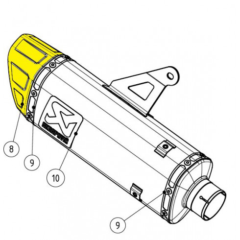Крайна капачка комплект titanium AKRAPOVIC V-EC398 Крайна капачка комплект titanium AKRAPOVIC V-EC398