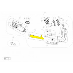 Свързваща тръба от неръждаема стомана AKRAPOVIC L-S13R5