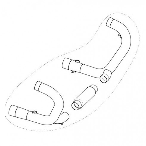 Комплект колектори неръждаема стомана AKRAPOVIC H-B12R4 Комплект колектори неръждаема стомана AKRAPOVIC H-B12R4