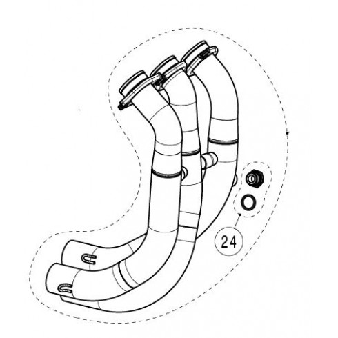 Комплект колектори неръждаема стомана AKRAPOVIC H-Y9R5 Комплект колектори неръждаема стомана AKRAPOVIC H-Y9R5