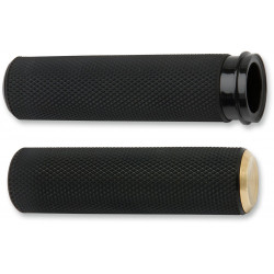 Ръкохватки knurled fusion throttle by cable black brass endcap ARLEN NESS 07-332