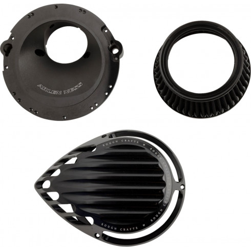 Въздушен филтър ROUGH CRAFTS round all black ARLEN NESS RC-600-021 Въздушен филтър ROUGH CRAFTS round all black ARLEN NESS RC-600-021