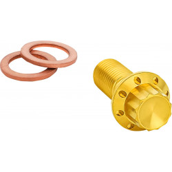Банжо болт 3/8-24 gold 12-pt f/r mc 00-07 touring ARLEN NESS 300-826