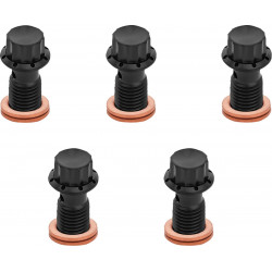 Банжо болт 5-PK M12x1.25 BLACK 12-PT DUAL F/R MC SOFTAIL ARLEN NESS 300-864