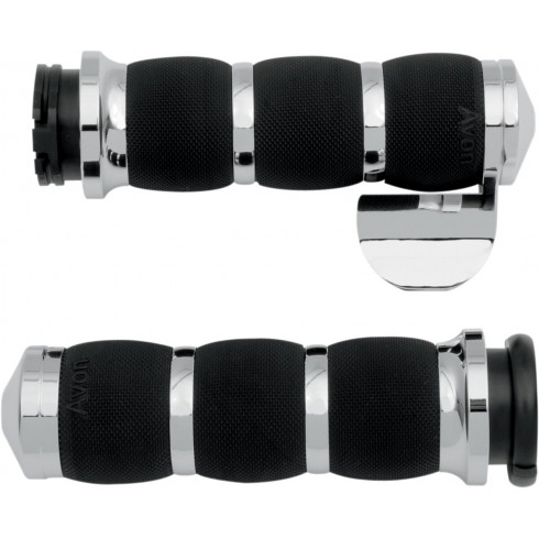 Ръкохватки air cushion chrome с throttle boss AVON GRIPS AIR-90-BOSS Ръкохватки air cushion chrome с throttle boss AVON GRIPS AIR-90-BOSS