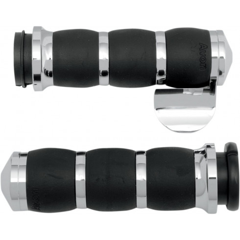 Ръкохватки velvet air cushion chrome с throttle boss AVON GRIPS AIR-93-BOSS Ръкохватки velvet air cushion chrome с throttle boss AVON GRIPS AIR-93-BOSS