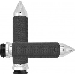 Ръкохватки memory foam spike chrome small throttle-by-wire AVON GRIPS MF-63-CH-FLY-SP Ръкохватки memory foam spike chrome small throttle-by-wire AVON GRIPS MF-63-CH-FLY-SP
