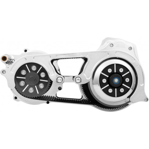 Комплект открит ремъчен привод 2'' с едночастова моторна плоча хром BELT DRIVES EVO-16BH-2C Комплект открит ремъчен привод 2'' с едночастова моторна плоча хром BELT DRIVES EVO-16BH-2C
