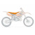 Калъф за седалка PYRAMID оранжев BLACKBIRD RACING 1511G/01 thumb