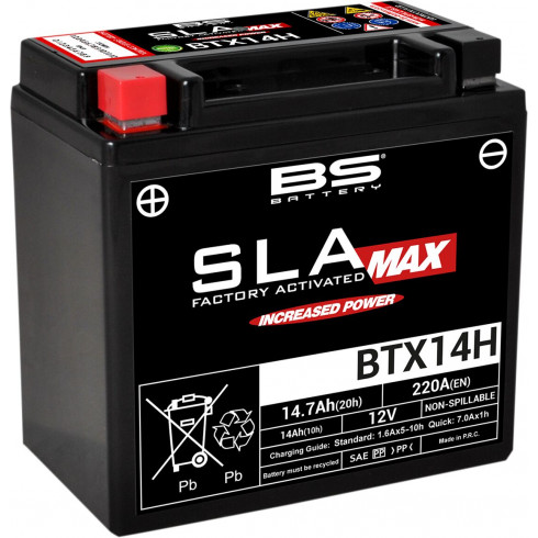 Батерия BTX14H SLA MAX 12V 220 A BS BATTERY 300887 Батерия BTX14H SLA MAX 12V 220 A BS BATTERY 300887
