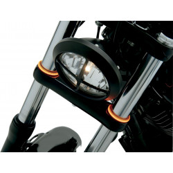 Led пръстени за вилки TRUWRAPZ 56MM AMBER/SMOKED CUSTOM DYNAMICS TW56AS