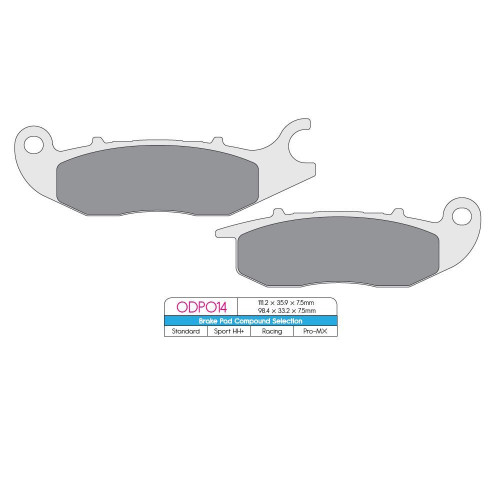 Спирачна накладка ODP organic DP BRAKES ODP014 Спирачна накладка ODP organic DP BRAKES ODP014