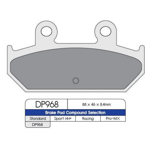 Спирачна накладка стандартна спечена DP BRAKES DP968 Спирачна накладка стандартна спечена DP BRAKES DP968