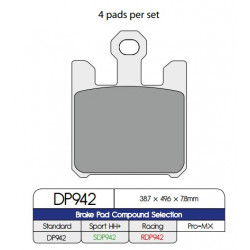 Спирачна накладка DP sintered replacement street touring off-road/ATV DP BRAKES DP942