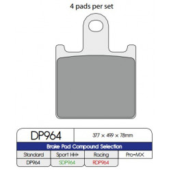 Спирачна накладка DP sintered replacement street touring off-road/ATV DP BRAKES DP964