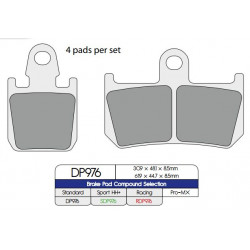 Спирачна накладка DP sintered replacement street touring off-road/ATV DP BRAKES DP976