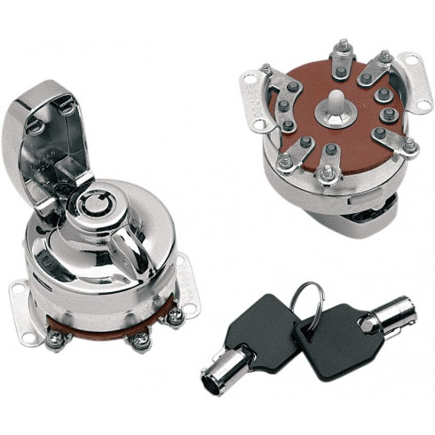Ключ за запалване 6-полюсен с кръгъл ключ DRAG SPECIALTIES 21-0202PAE-BC1 Ключ за запалване 6-полюсен с кръгъл ключ DRAG SPECIALTIES 21-0202PAE-BC1