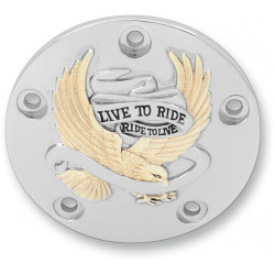 Капак за точки Live To Ride златен DRAG SPECIALTIES 30-0187GA